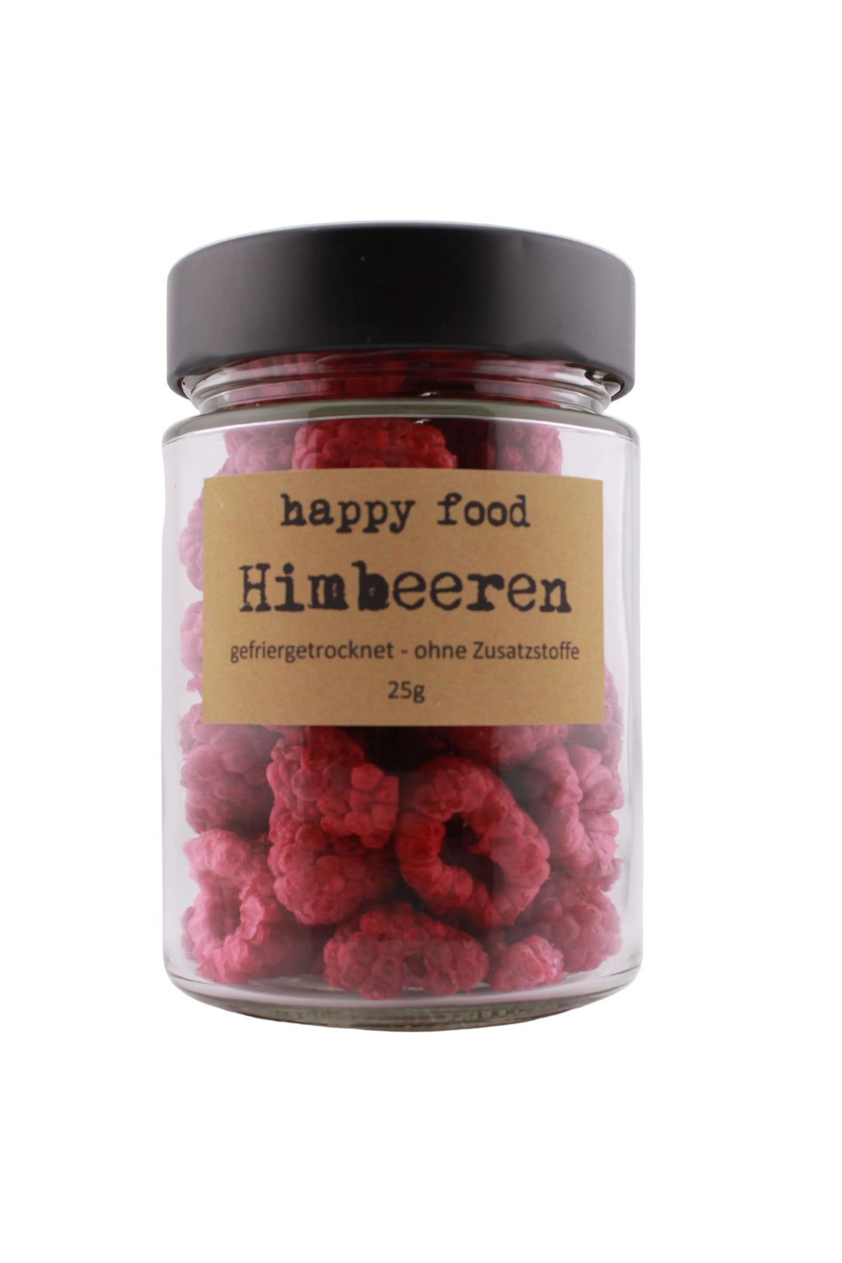 happy food Himbeeren - kleines Glas