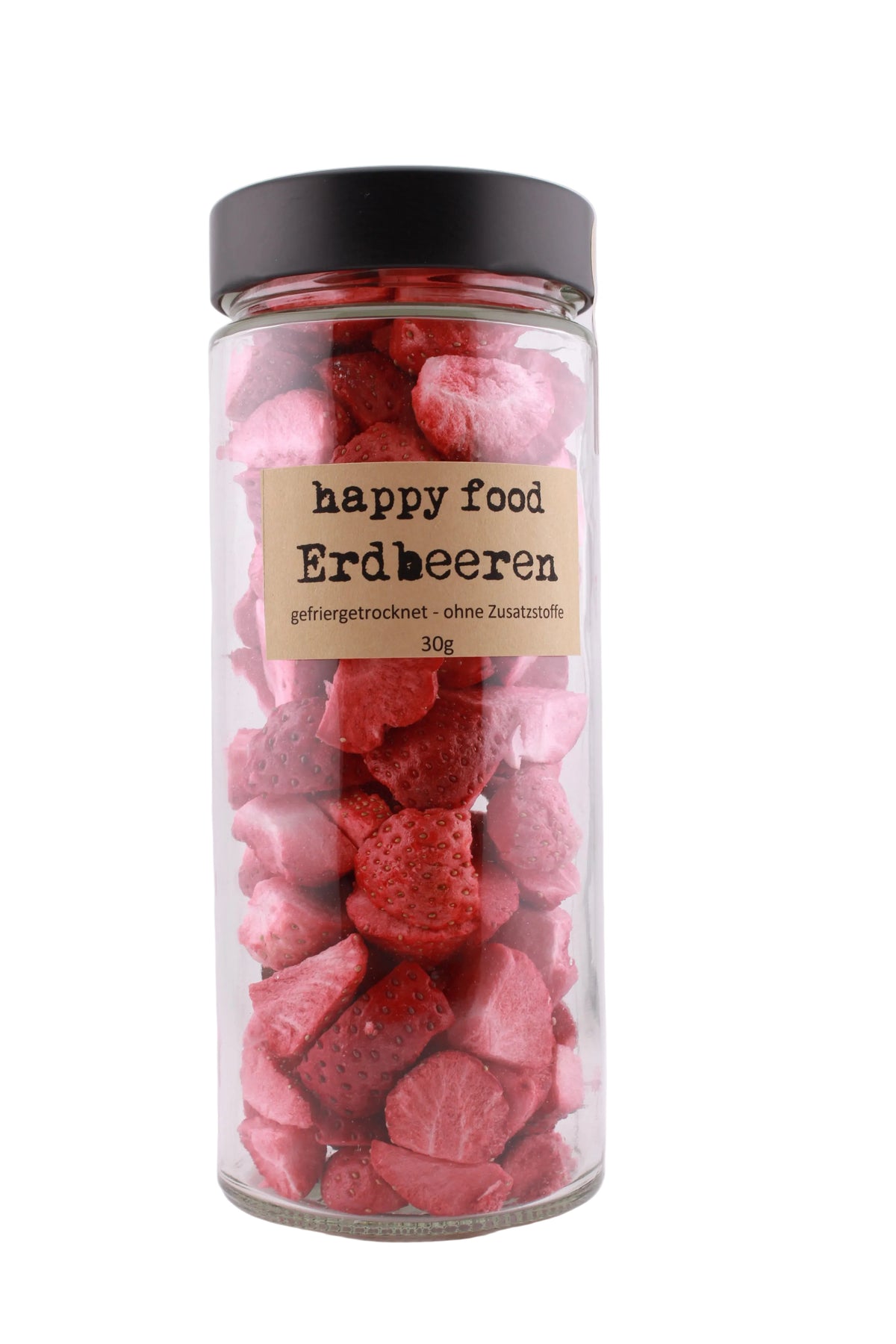 happy food Erdbeeren - grosses Glas